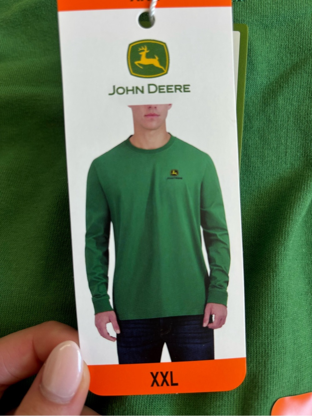 John Deere Green Men’s Long Sleeve Crewneck Shirt